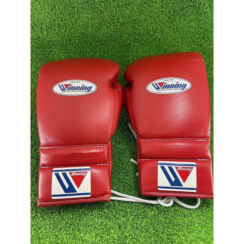 Winning MS-600 Boxing Gloves 16oz Lace Up Red Training Sparring