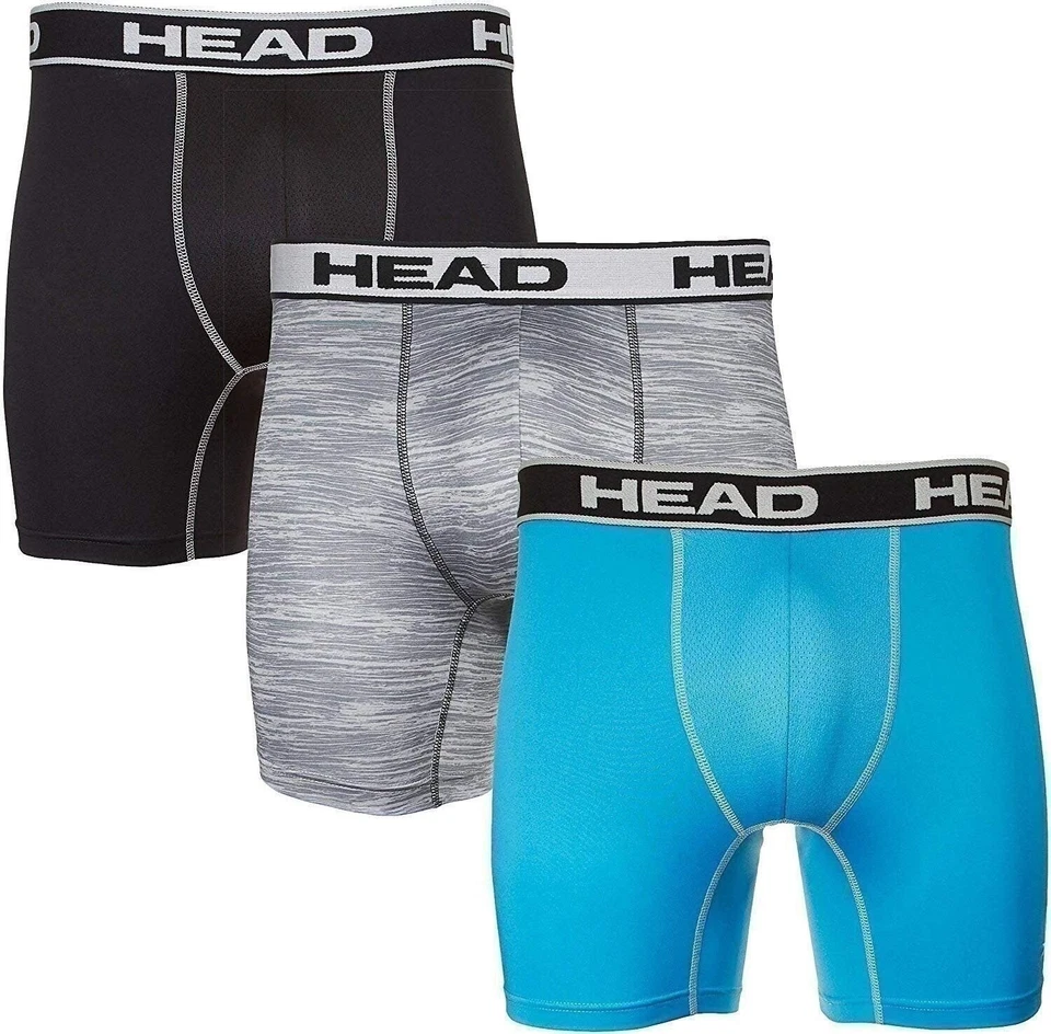 PACK DE 3 calzoncillos boxer HEAD de rendimiento para hombre S-5XL poliéster/spandex Foto 4 de 4