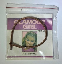 Vintage Glamour Girl Opti-Ray Bronze Braided Headband NOS Made in France