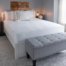 Sealy Luxury Knit Fitted Mattress Protector - White