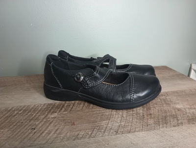 #ad Clarks Womens Mary Janes 8W Black Comfort Dark Cottagecore Twee Academia Teacher $29.90