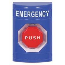 SAFETY TECHNOLOGY INTERNATIONAL SS2405EM-EN Emergency Push Button,Blue,Red Butto