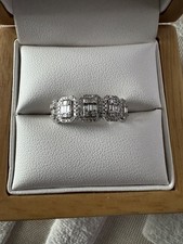 STUNNING!! GENUINE  1 CT Real Diamond Ring In 9ct White Gold. 🤩