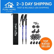Collapsible Trekking Poles with Comfort Grip and Quick Lock - Perfect for Hiking