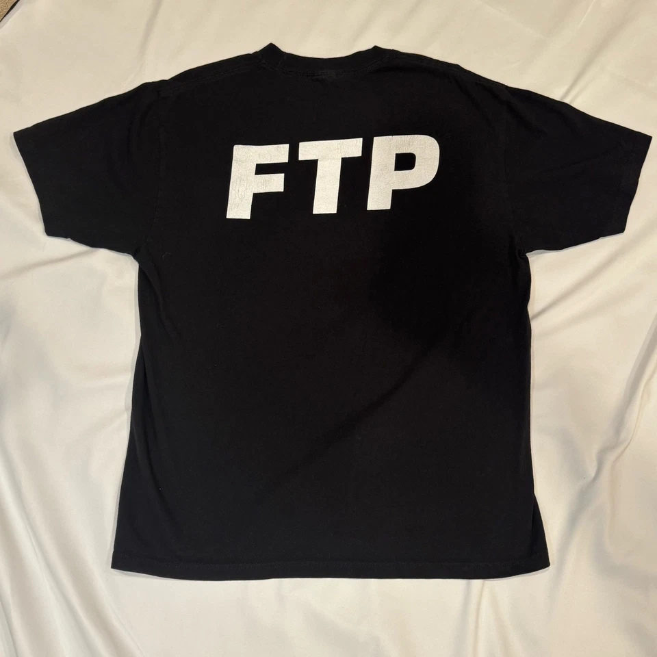 FTP × Thrasher Tee – Black – XL – “THRASHER / FUCKTHEPOPULATION” front + FTP - Image 2 of 4