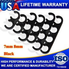 6 Black Spark Plug Ignition Lead Separators Holders Suit 7-9 Mm For Chevy Ford
