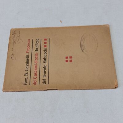 (Cassinelli) Prozess der Seidenabfälle zur Verteidigung von Leutnant Valsecchi 1919