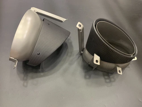 2x Real Carbon Fiber Car Rear Exhaust Pipe Tips For Audi R8 2010-2012 Left+Right - Picture 9 of 11