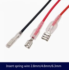 2.8/4.8/6.3MM Spring Wire Single/Double Head Connection Wire With Sheath 20/30CM