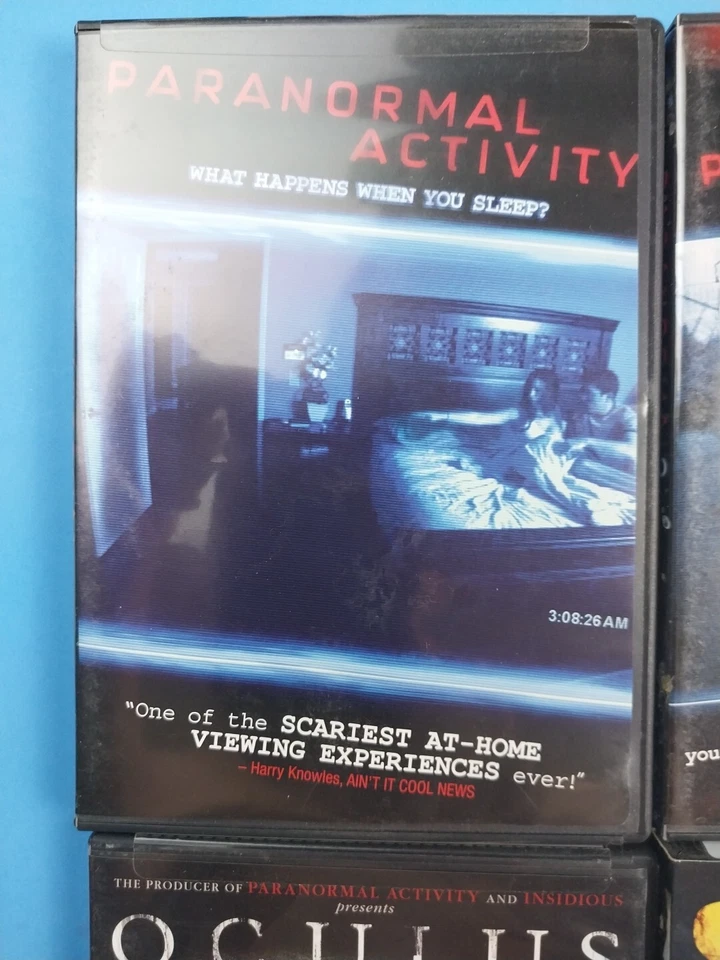Lot of 6 Horror DVDs Paranormal Activity 1 2 & 4 Oculus Survive Maggie Foto 2 de 4