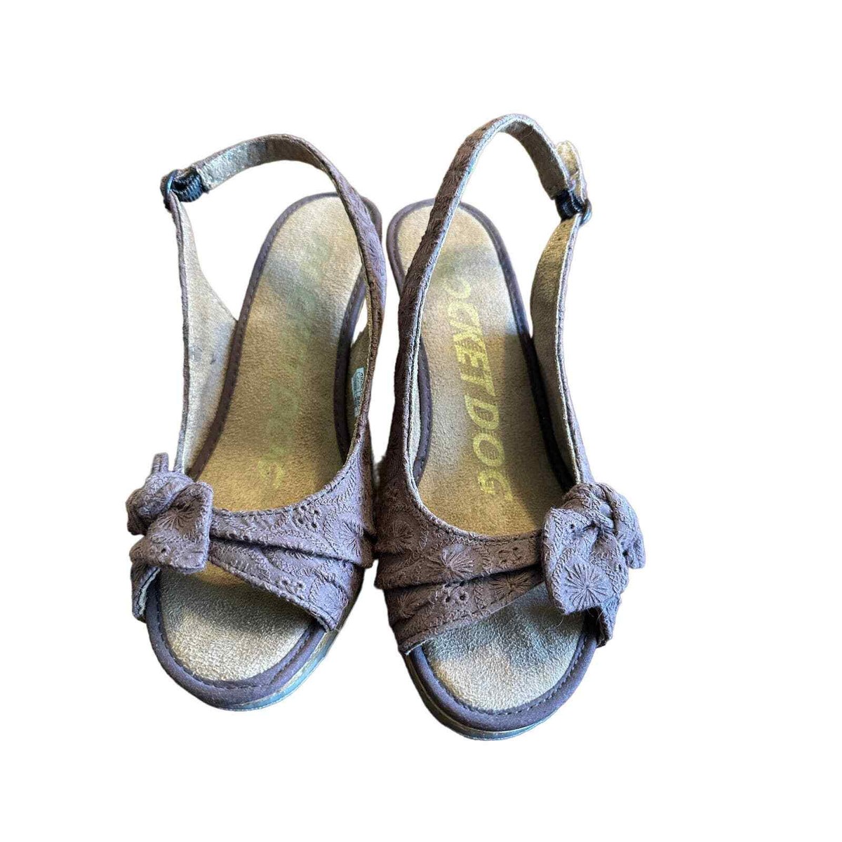 ROCKET DOG-SUEDE-PLATFORM HEELS-ADJUSTABLE BUCKLE STRAP SIZE