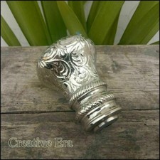 Brass Knob Victorian Wooden Walking Stick Vintage Head Handle Only For Cane