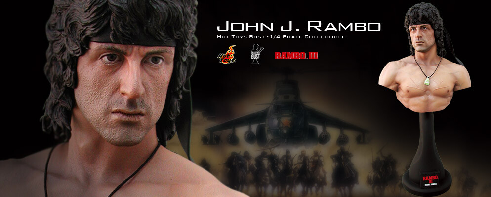 New Hot Toys 1/4 Bust Rambo III 3 John J. Rambo HTB01 Japan | eBay