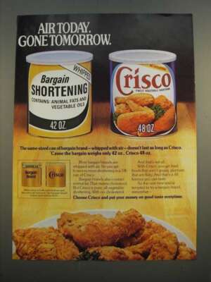 1986 Crisco Vegetable Shortening Ad - Air Today Gone Tomorrow