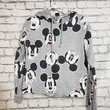 Disney Mickey Mouse Grey Hoodie Sweatshirt Extra Small Kids Pullover Graphic