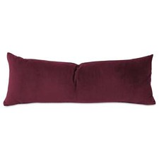Velvet Extra Long Lumbar Pillow Cover 13x36 in Burgundy
