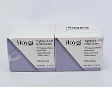 Hoygi Tighten Lift Neck Cream Cupuacu Butter Hyaluronic 1.76 oz Lot of 2