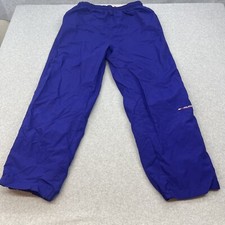 VTG Tommy Sport Hilfiger Athletics Track Pants Large Purple Lined Ankle Zip 90s