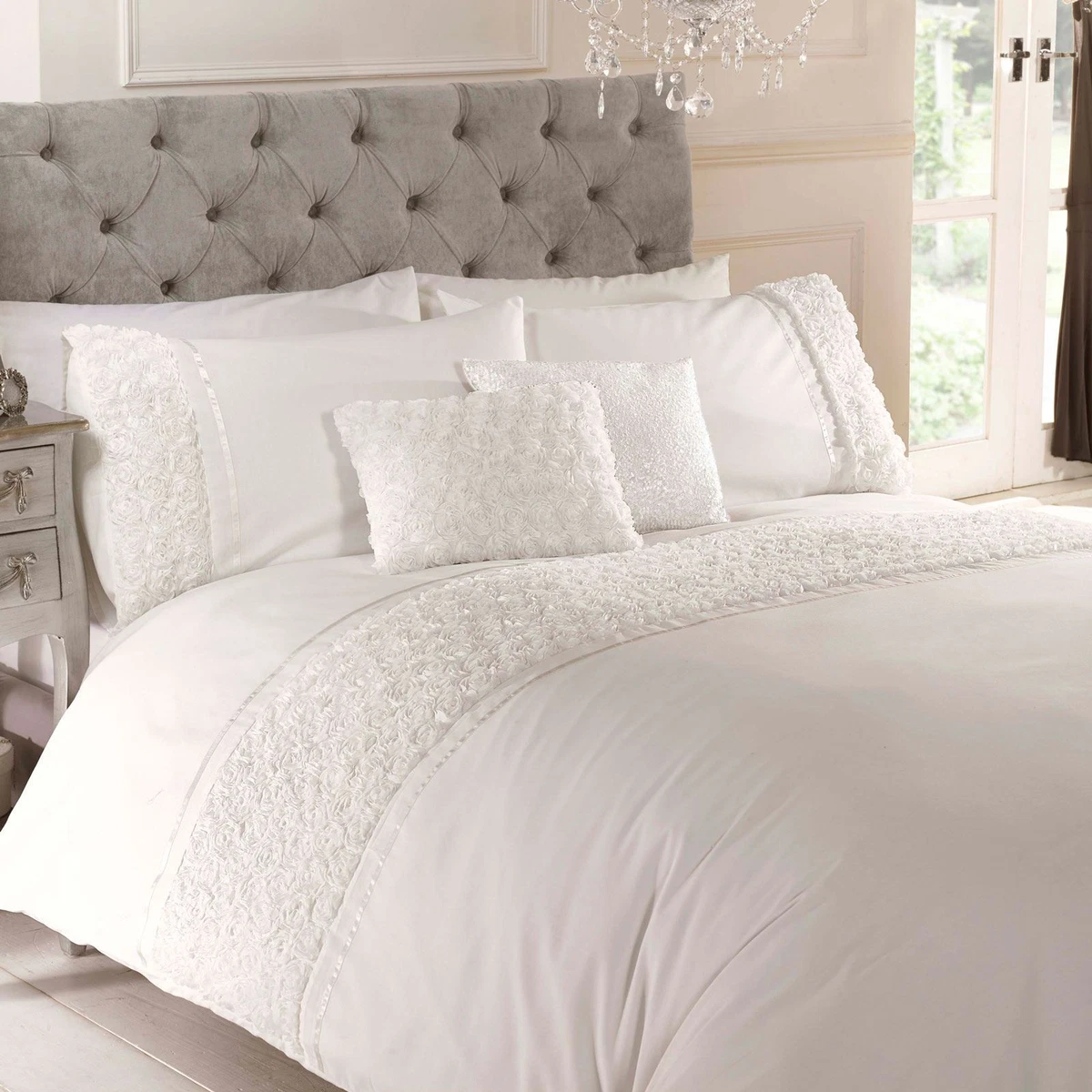 Cream king duvet cover outlet