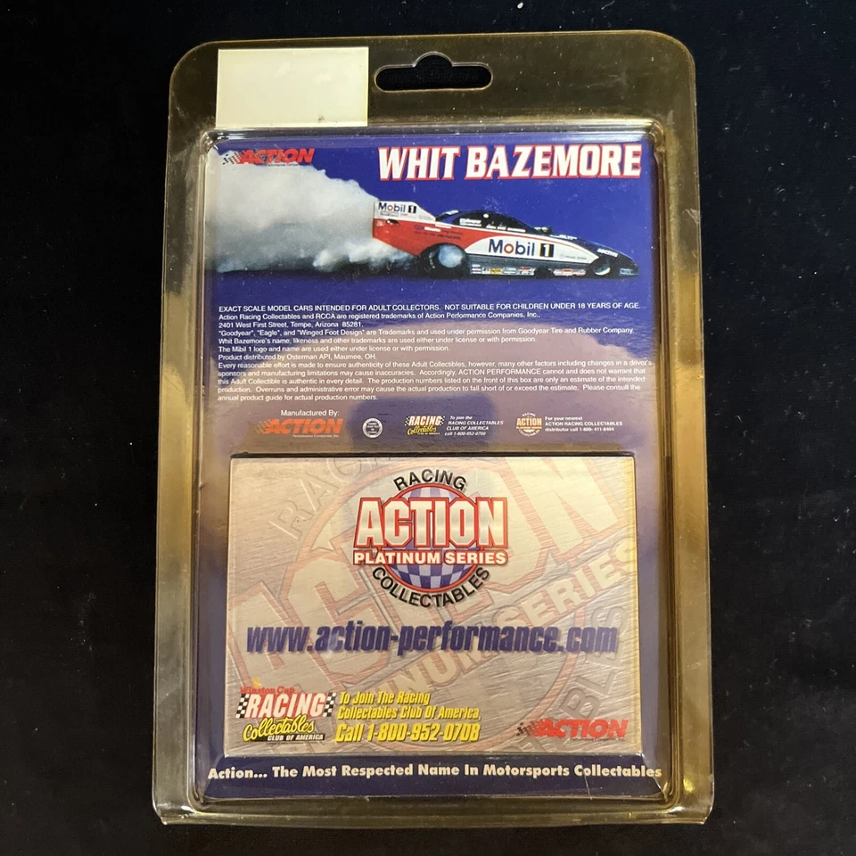 Dodge Funny Car WHIT BAZEMORE Mobil 1 1995 1/64 acción fundido a presión coleccionable Foto 4 de 4