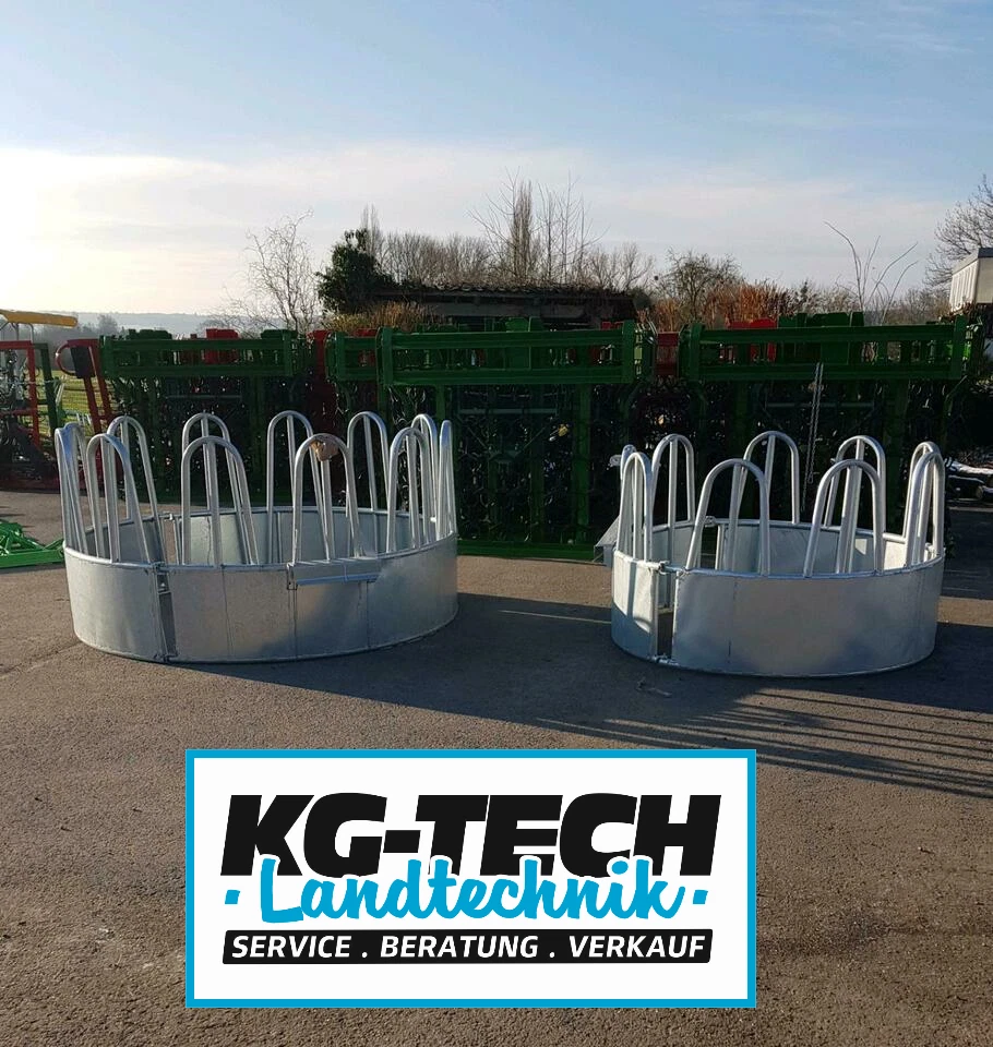 Raufe Futterraufe Rundraufe 9 Fressplätze Palisadenfressgitter - Bild 2 von 3