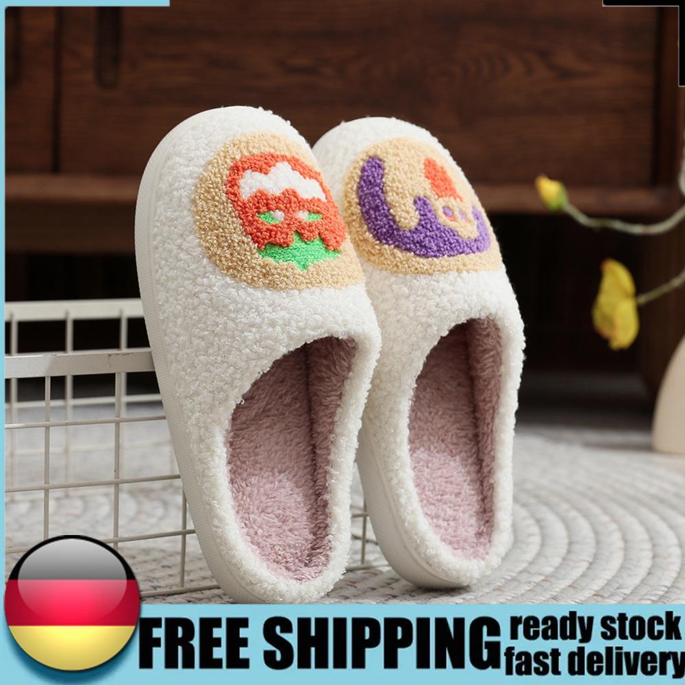 APL Halloween Biscotti Peluche Pantofole Punta Chiusa Comode per Inverno