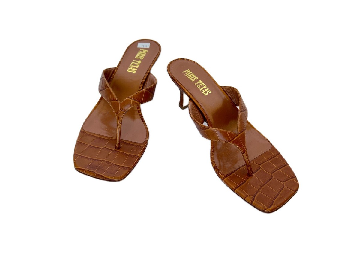 サンダル・ミュール PARIS TEXAS Women Sandals 93153 PX1619XNPPS 91848 BROWN Sandals in dark phard patent leather - Paris Texas – Paris