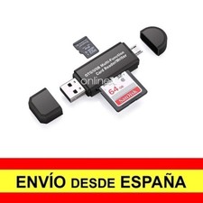 Adaptador OTG USB a Micro USB Lector Tarjetas Memoria SD/Micro SD Nuevo a3061