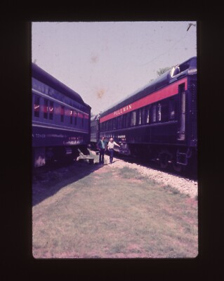 Vintage 35mm Film Slide New London Connecticut Railroad Pullman Train Cars