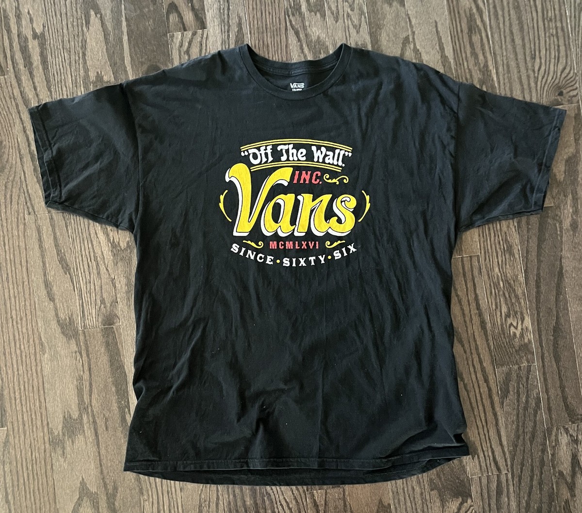 Vans - Off the Wall Since Sixty Six Black T-Shirt - Size