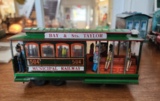 Vtg 504 POWELL  MASON Sts. Municipal Railway Tin Litho Friction Cable Car