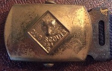 Vintage 1960S Cub Scout Belt And Solid Brass Buckle