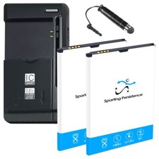 High Power 2x 5280mAh Battery Universal Charger Stylus for LG Stylo 2 LTE L82VL