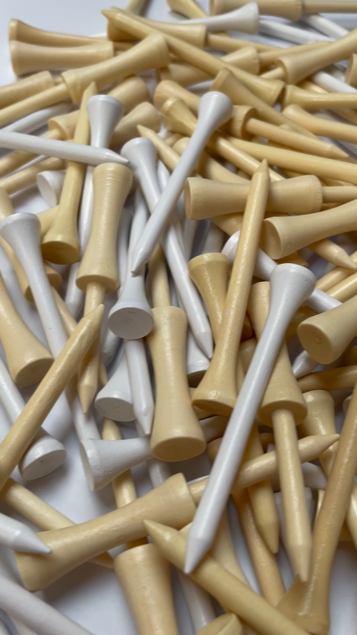 Golf Tees 70 mm 83 mm Wooden Tees Pack of 100 Quality White Natural