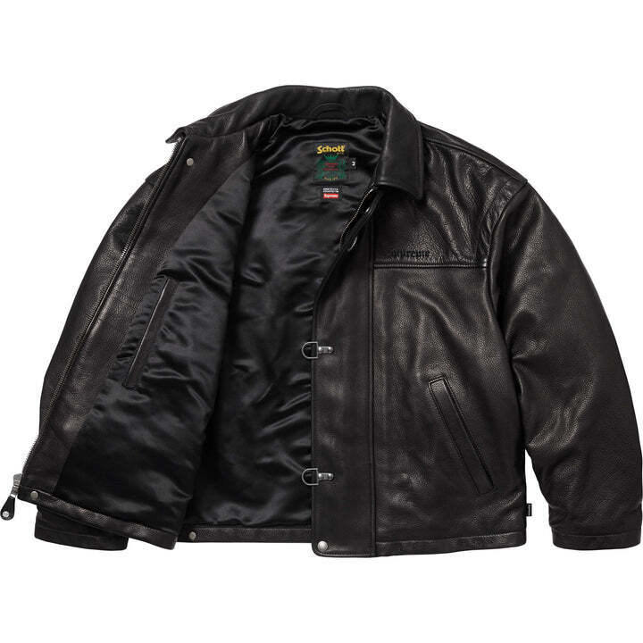 Supreme Schott Leather Clip Jacket L シルバ Supreme Schott Leather Clip Jacket (SS25) - $998