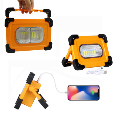 2pcs Rechargeable LED Flashlight Solar Energy Work Light Camping Hiking Fishing