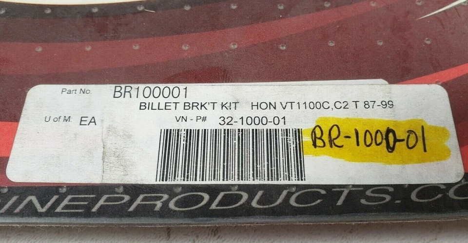 **NOS** HONDA Shadow (VT1100C / CS) OEM Billet Respaldo Brazo Barra Kit Set Foto 2 de 2
