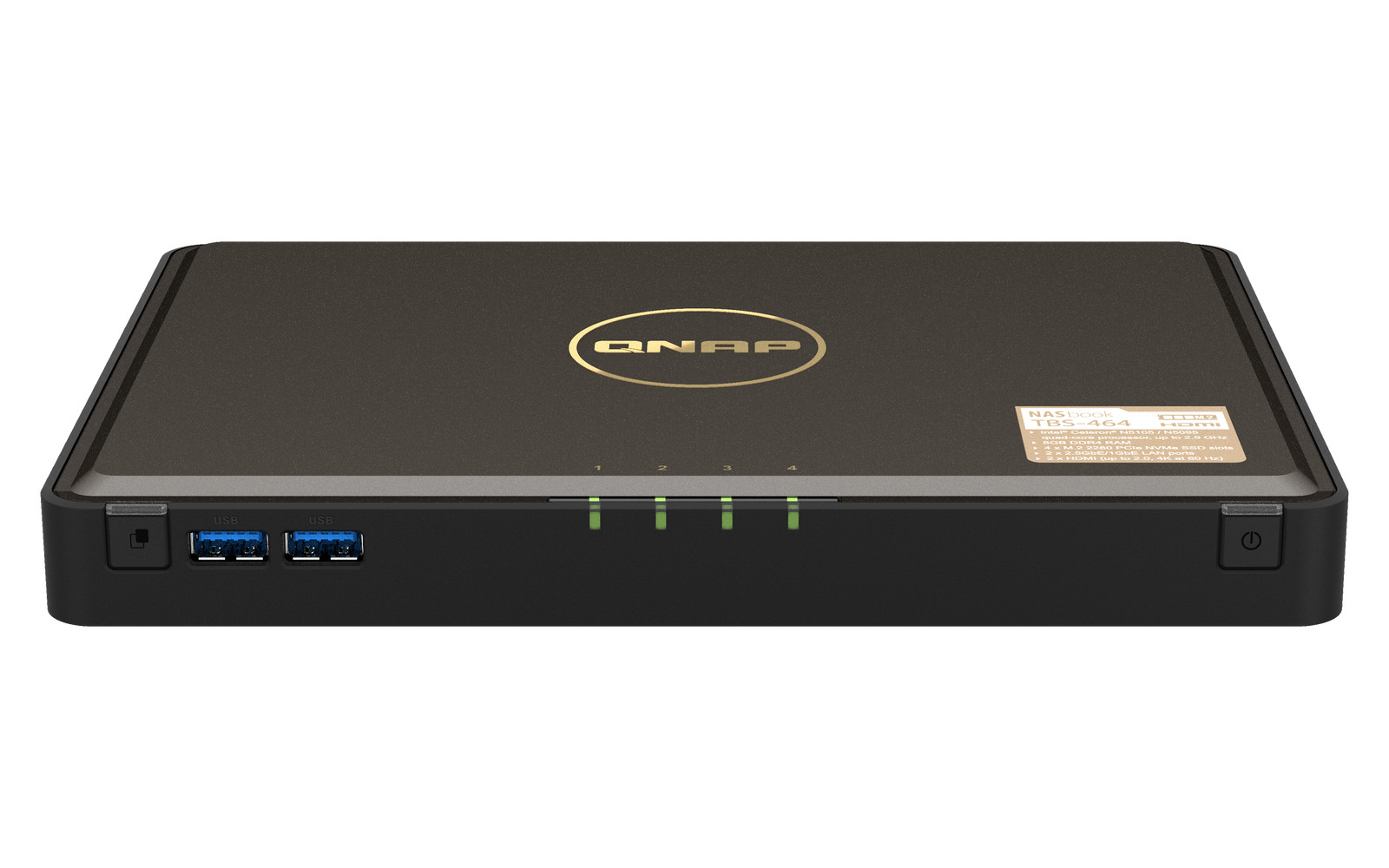 Твердотельный накопитель QNAP TBS-464-8G NASbook с 4 отсеками