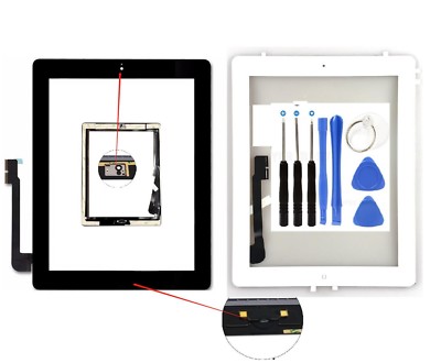For iPad A1416 A1403 A1430 Front Touch Screen Glass Lens Digitizer  Replacement