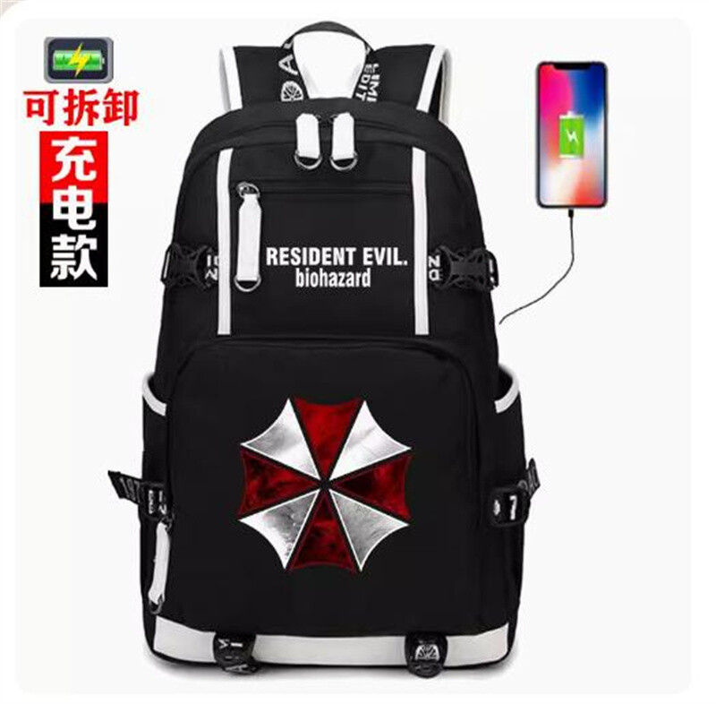 Resident Evil Mochila Paraguas Bolso Escolar Colorido Bolso de Viaje Bolsos de Hombro