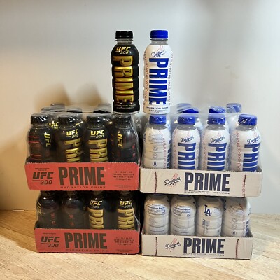 2 BOTTLES Prime Hydration Drink LE STADIUM LA DODGERS & UFC