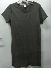 NWT Old Navy Short Sleeve Solid Black Dress Sz Small S 33” Length