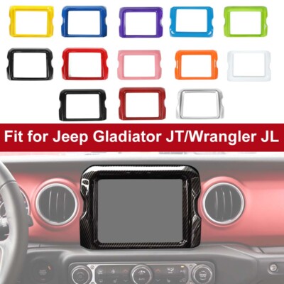 8.4'' Navigation Radio Panel Cover Trims For Jeep Wrangler JL Gladiator 2018-2023