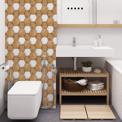 3D Tile Brick 10/20Pcs PVC Self-adhesive Wall Sticker Waterproof Panel Wallpaper