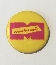 VTG Muchmusic Pinback Button 1.25&rdquo; I Dotted With Canada Leaf