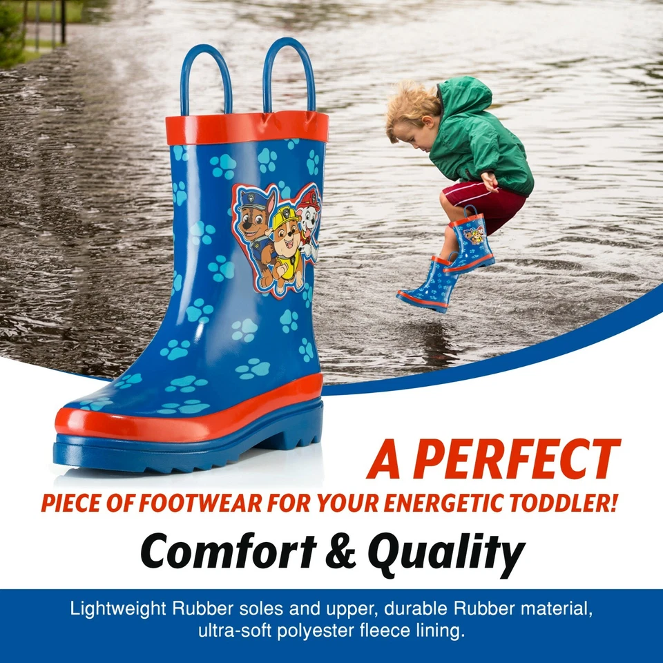 Nickelodeon Kids Boys' Paw Patrol Character Printed Waterproof Rubber Rainboots - Image 4 of 4