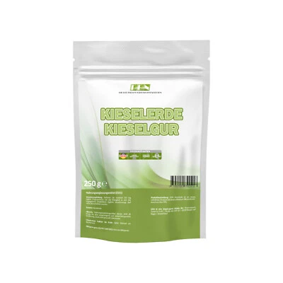 DDN Reine Kieselerde Pulver (Siliciumdioxid) - Kieselgur 250g wie ü 700 Kapseln