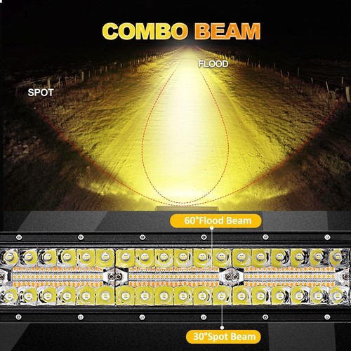 Combo de luz de trabajo AUXBEAM 32" pulgadas barra de punto combo todoterreno conducción todo terreno 4x4 - Imagen 9 de 11