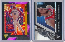 BEN SIMMONS 2pc - 2020-21 Flux SUPERNOVA PRIZM SP /75 & Flow Motion PRIZM SP-
