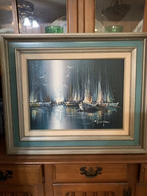 Rikard Lindstrom Artist (1882-1943) Oil Canvas Painting Wood Framed 19 x23 